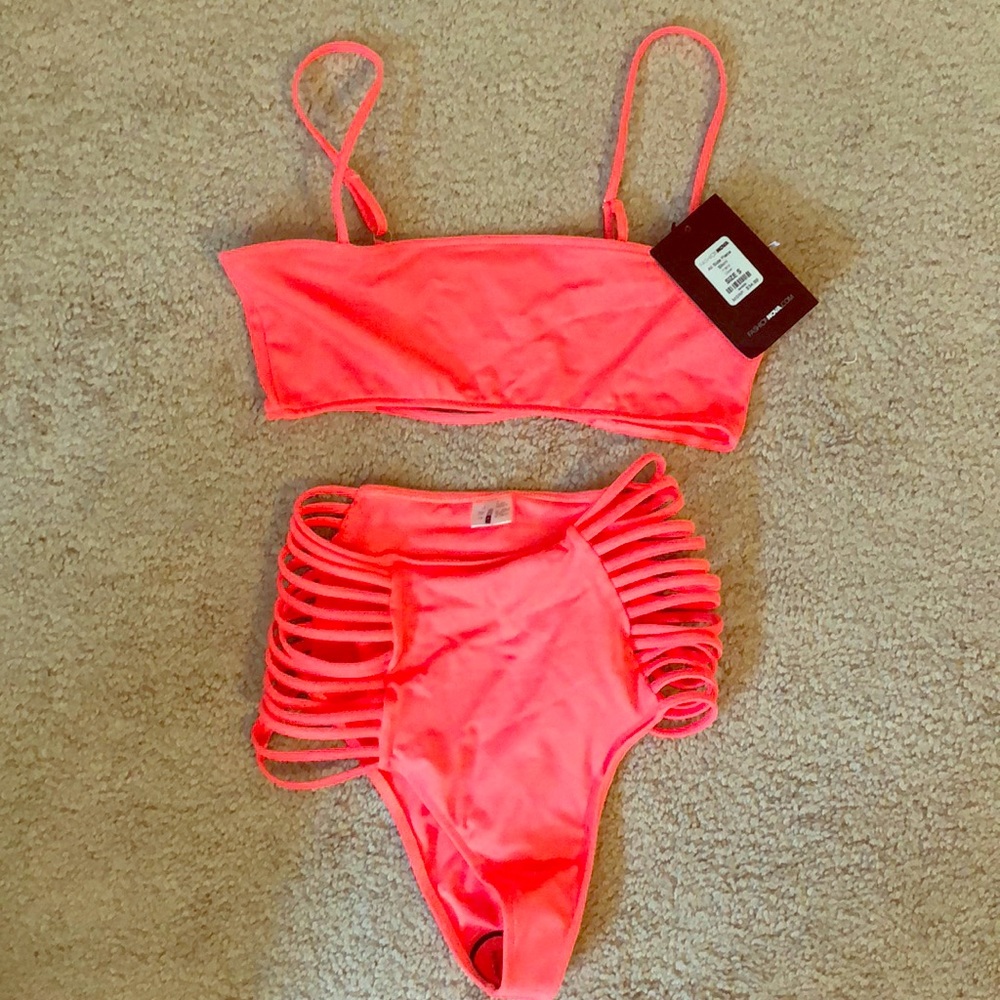 High waisted two piece bikini